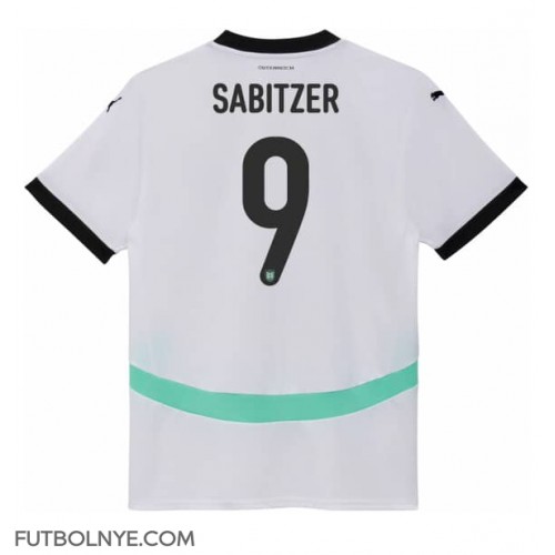 Camiseta Austria Marcel Sabitzer #9 Visitante Equipación para mujer Eurocopa 2024 manga corta